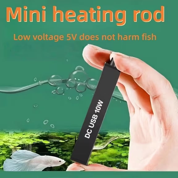 Mini 25W Aquarium Heater for Small Fish Tank Turtle Betta Up to 5 Gallons