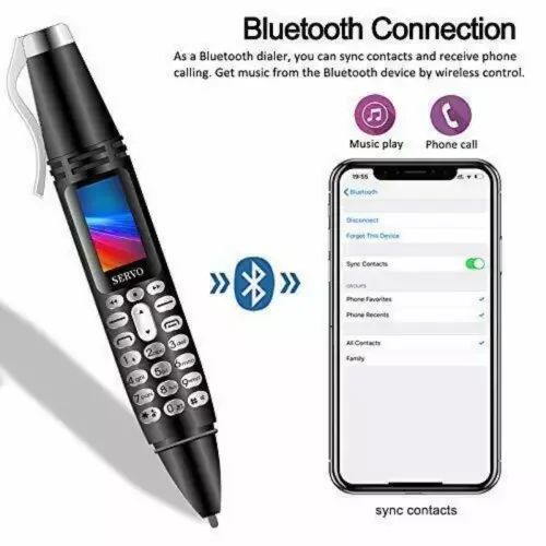 Mini 2G GSM Smart Mobile Phone Pen Bluetooth Dialer 0.96" Screen Mobile Phone