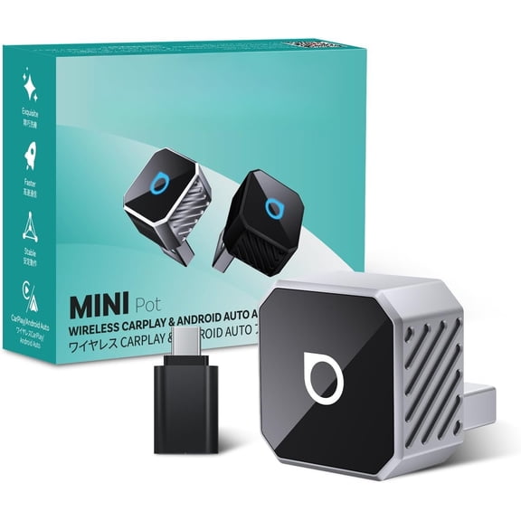 Mini 3.0 2-in-1 & - Plug & Play for /, Dual-Phone Memory, Dual-Band WiFi (2.4/5GHz), -Reconnect