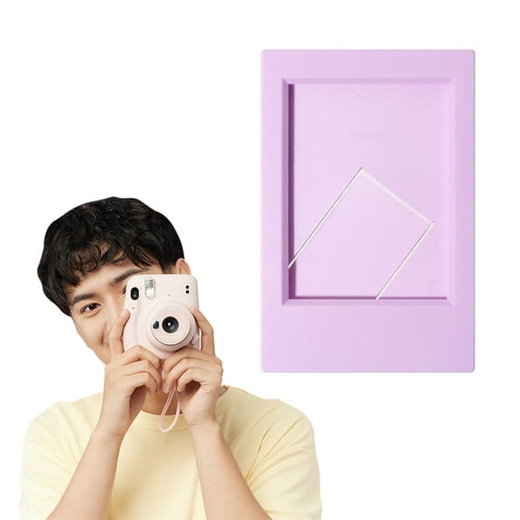 Mini 3-Inch Classic Vertical Polaroid Photo Frame Lilac Purple,Vertical Photo Frame*1,3Inch Mini Photo Frame Tabletop for Picture Frames Tabletop Desktop Ornament Photocard Display Stand Home Decor