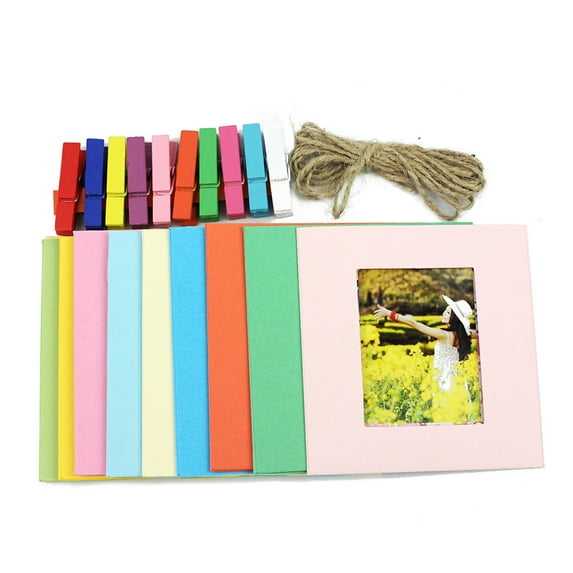 Clispeed Modern Style Photo Frames for 3 Inch Pictures with Lightweight PU Frame Stickers