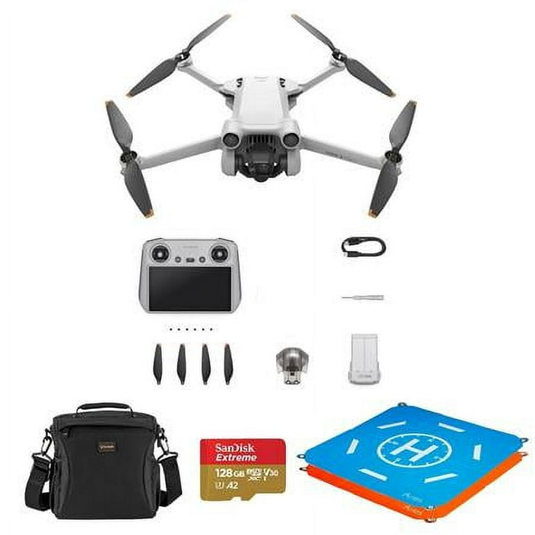 Mini 3 Pro Drone with RC Remote Controller, Bundle with 128GB
