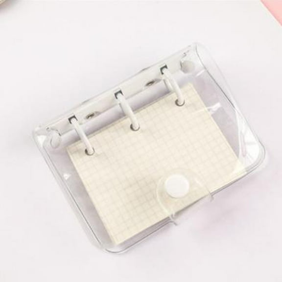 Mini 3 Ring Binder Diary Hand Book Stationery Notebook And Journal Scrapbooking Transparent Cover Student Products