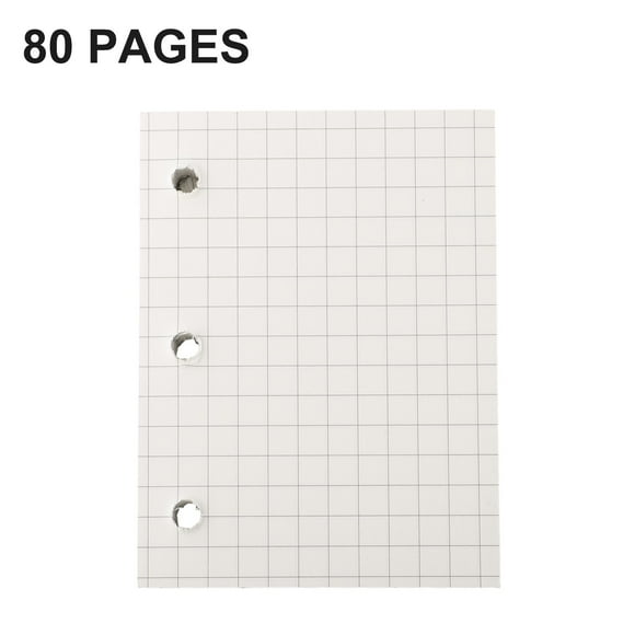 Mini 3 Ring Binder Diary Hand Book Stationery Notebook and Journal Scrapbooking Transparent Cover Student Products (80 Pages)