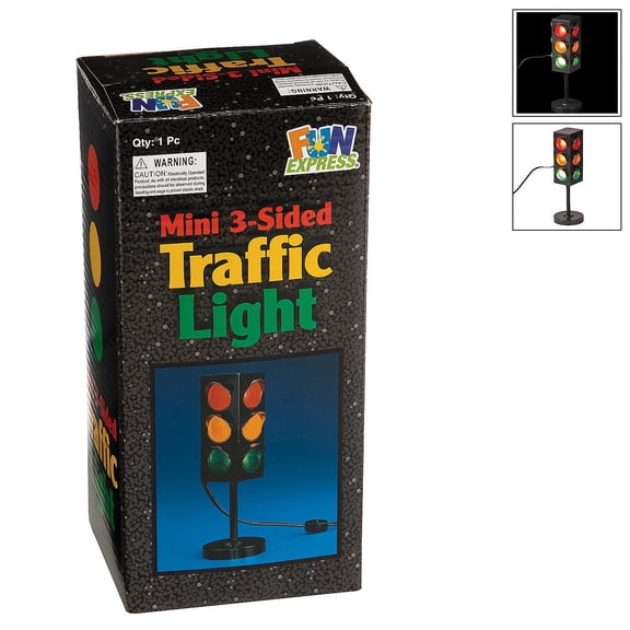 Mini 3-Sided Traffic Light - Home Decor - 1 Piece
