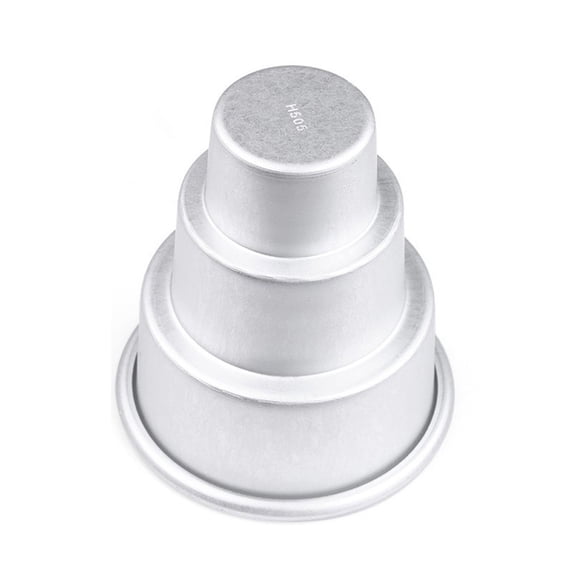 Mini 3-Tier Cake Pan, Aluminum Multi-Layer Small Cake Mold,3.27" Non-Stick Tiny Tiered Baking Mould, Compact Round Cake Making Tray, Pastry Baking Tool for DIY Dessert Making Wedding Party Dessert