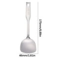 thumbnail image 1 of Mini 304 Stainless Steel Cooking Set - Polished Slotted Spoon, Ladle & Turner with Hanging Hooks - Compact Camping/Dorm Kitchen Tools for Campfire & Small Pots (Silver)​, 1 of 4