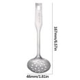 thumbnail image 1 of Mini 304 Stainless Steel Cooking Set - Polished Slotted Spoon, Ladle & Turner with Hanging Hooks - Compact Camping/Dorm Kitchen Tools for Campfire & Small Pots (Silver)​, 1 of 4