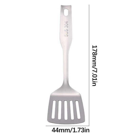 Mini 304 Stainless Steel Cooking Utensil Set with Polished Finish Including Ladle, Slotted Spoon, and Turner for Compact Kitchen Use