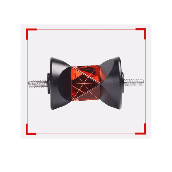Mini 360 Degree Prism for Type Total Station Replace GRZ101 Mini Prism Survey + 4 Poles with Soft Bag + a Bubble