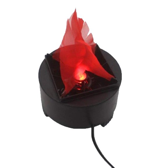 Mini 3D Flickering Flame Light with Silk Effect for Indoor Christmas Party Decoration US Plug