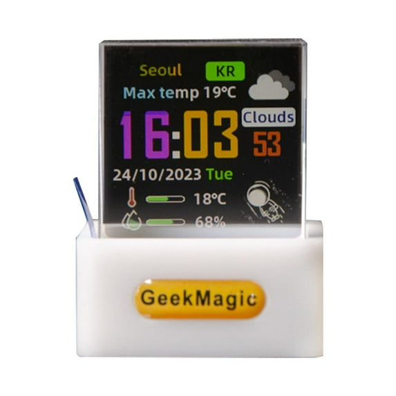 Mini 3D Hologram Cube Display,WiFi Holographic Crystal 3D Photo Display,Smart Weather Station & Digital Clock with GIF Animations,Electronic Photo Frame, 2025 Creative Gift for Desktop/Car Dcor