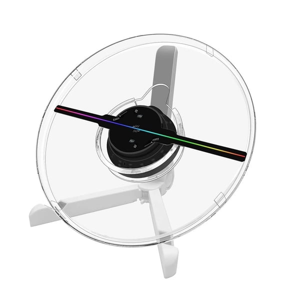 Mini 3D Hologram Projector Desktop Model Fan LED Sign Holographic Player Support Image Video SD Card Shop Bar Advertising Light