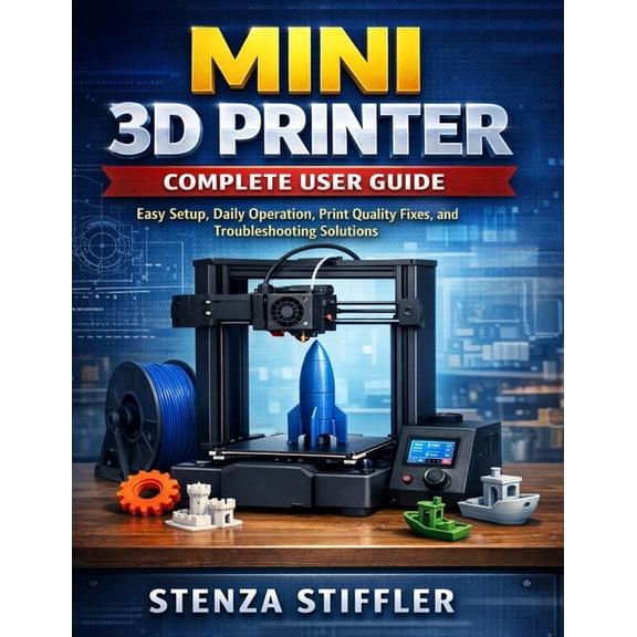 Mini 3D Printer Complete User Guide: Easy Setup, Daily Operation, Print Quality Fixes, and Troubleshooting Solutions, (Paperback)