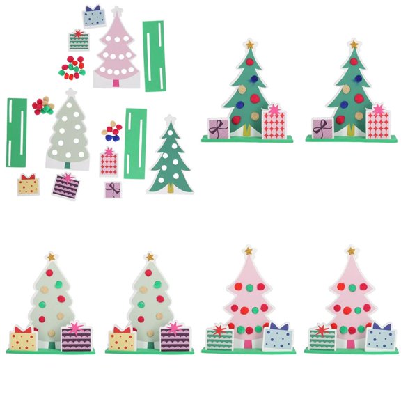 Mini 3D Scene Christmas Tree Foam Craft Kit Makes 6