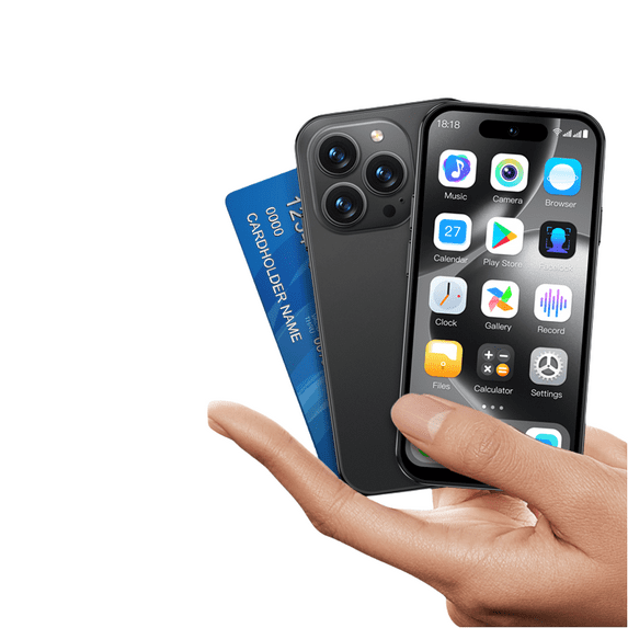 Mini 3G Smart Phone, Android 10.0 Quad-Core 2GB RAM 16GB ROM Dual SIM 4.0-inch Backup Phone (Black)