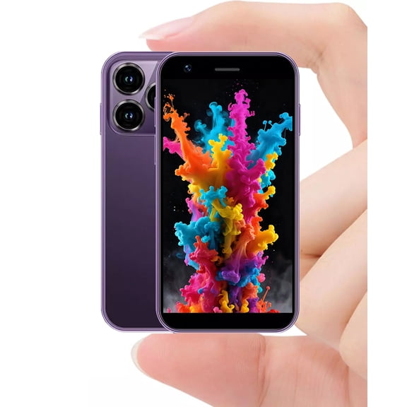 Mini 3G Unlocked Smartphone, 3.0" HD Screen, 2GB + 16GB ROM, 2600mAh, Dual SIM, Face ID GPS Compact Cell Phone for Kids & Travel