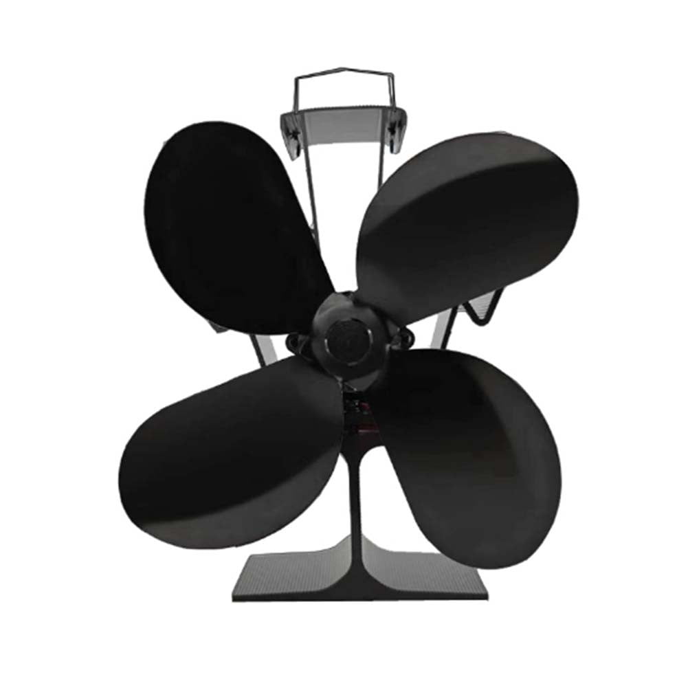 Mini 4 Blade Stove Fan Heat Powered Fireplace Fan Winter Warm Heat ...