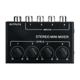 Mini 4 Channel Passive Mixer Compact Musical Instrument CD Player