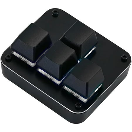 Mini 4-Key Mechanical Gaming Keypad – Programmable WASD Arrow Pad, Hot Swappable Red Switches, Metal Panel, Win/Mac Compatible