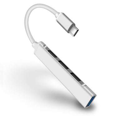 Mini 4 Port USB-C Dock OTG Adapter Splitter USB Type-C Hub USB 3.0 HUB USB Expander SILVER