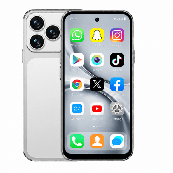 Mini 4G Android Smartphone, 4.5 Inch Display, 2GB RAM 16GB ROM, Dual SIM, WiFi, Bluetooth, 2000mAh Battery, Compact Backup Phone