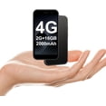 thumbnail image 1 of Mini 4G Unlocked Smartphone, 3.0" HD Screen, 3GB RAM 32GB ROM, 2600mAh, Dual SIM, Face ID GPS Compact Cell Phone for Kids & Travel, 1 of 7
