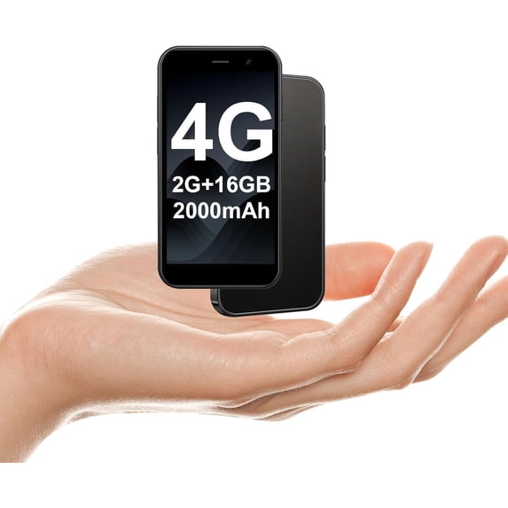 Mini 4G Unlocked Smartphone, 3.0" HD Screen, 3GB RAM 32GB ROM, 2600mAh, Dual SIM, Face ID GPS Compact Cell Phone for Kids & Travel