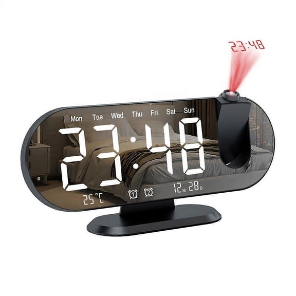Mini Clock  LED Digital Smart Alarm Clock Projection Supports Remote Viewing Mobile Detection Mini