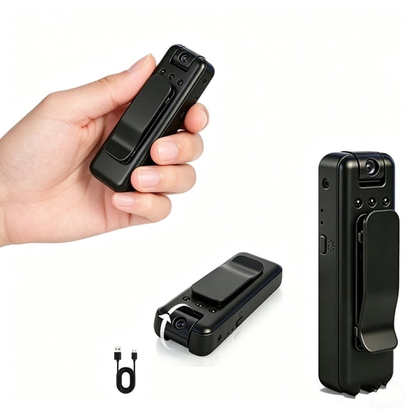 Mini 4K Wearable Camera Recorder with Audio Video Recording, Night Vision for Security Work & Travel