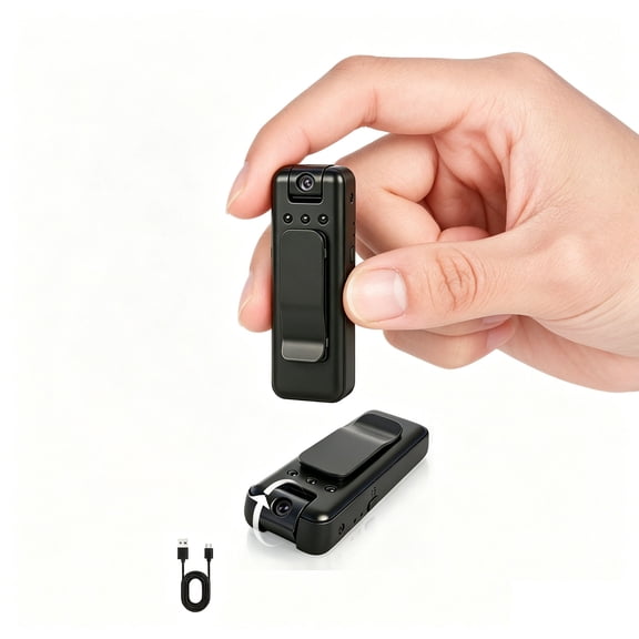 Mini 4K Wearable Camera Recorder with Audio Video Recording, Night Vision for Security Work & Travel