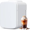 thumbnail image 1 of Mini 4L/6L Portable Compact Refrigerator – Small Insulated Fridge for Bedroom, Dorm, Office | Quiet & Energy-Efficient Mini Fridge for Skincare & Beverages White, 1 of 7