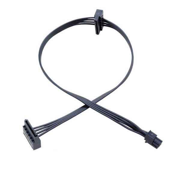 Mini 4Pin/4Pin/Min6Pin to 2 15PIn Serial Hard Drives Power Cable Replacement