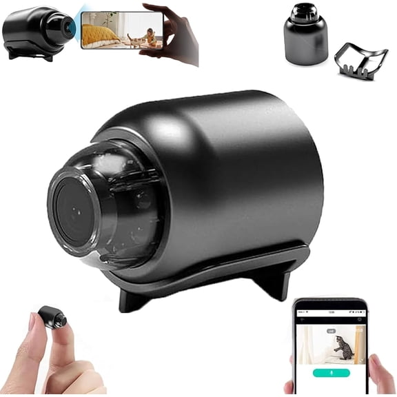 Mini 4g Wireless WiFi Camera 1080p HD 01, Mini WiFi Camera Wireless, Motion Detection, Two-Way Audio, HD Night Vision, 160° Wide Angle Rechargeable, Real-Time Recording (Standard)