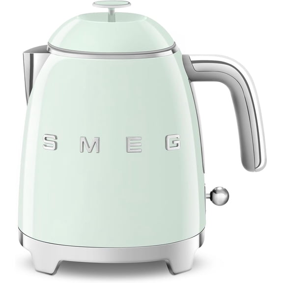 Mini 50's Retro Style 3 Cup Electric Kettle with Double Wall Anti Slip Base and Water Level Indicator (Pastel Green)