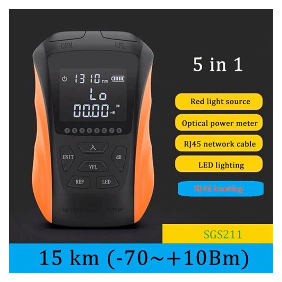 Mini 6 In 1 Optical Fiber Power Meter OPM Fiber Optical RJ45 Cable Tester Visual Fault Locator 30mw ,Easy Use