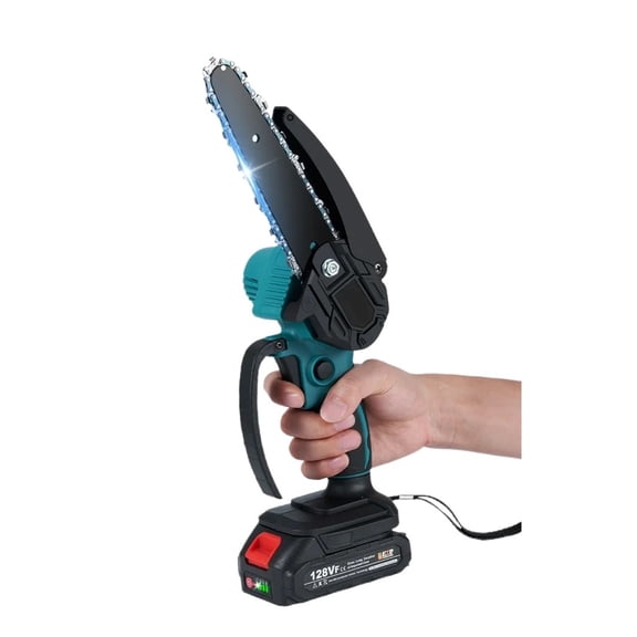 Mini 6 Inch Electric Chainsaw Cordless Cutter Pruner Chain Saw With Temperature Controlled Motor For 18V Battery