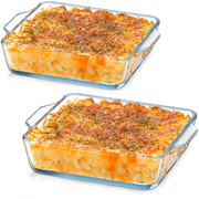 NUTRIUPS Mini 6 in x 6 in 20 oz Glass Baking Dish, for Oven, 2 Count