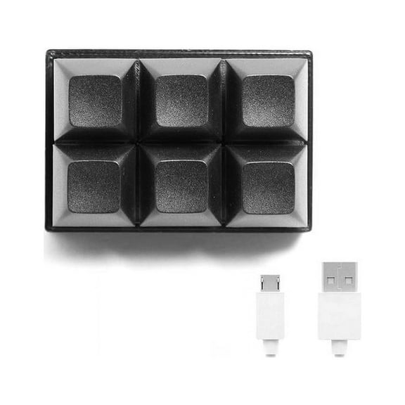 Mini 6-key Copy Paste Mechanical Keyboard USB Programming Shortcut_ Y6A6