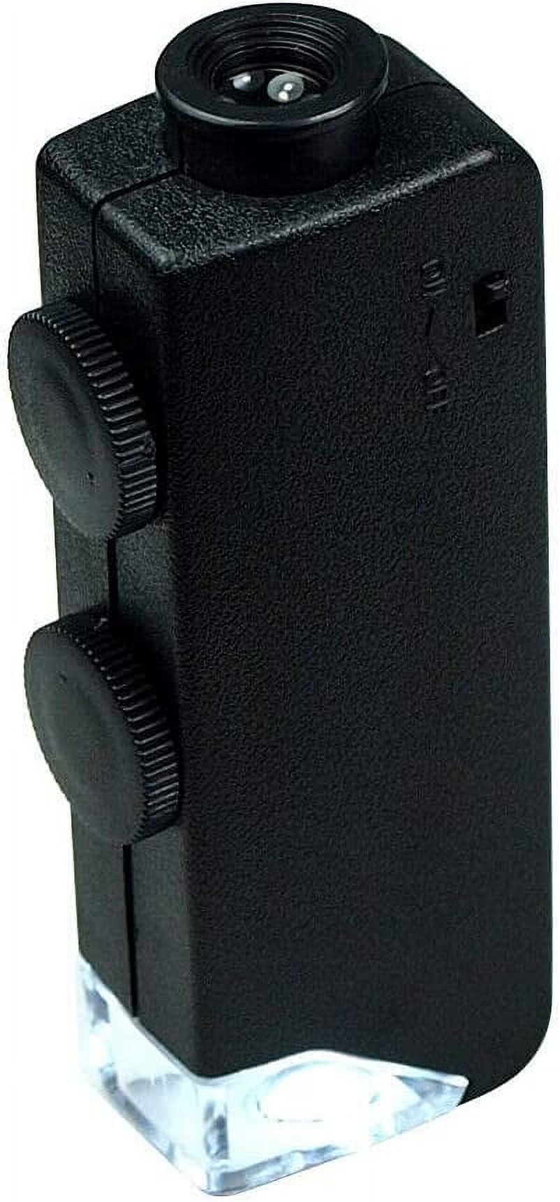 Mini 60X 100X Zoom LED Lighted Microscope Jewelers Loupe Magnifying Glass for Jewelry Coins