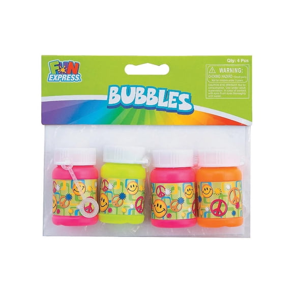 Mini 60s Bubble Bottles By Fun Express