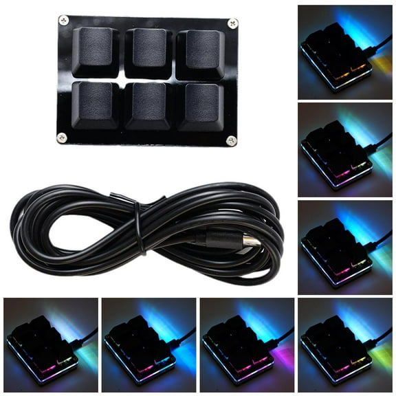 Mini 6key Keyboard Photoshop Drawing Keyboard Support Switch Macro Red Keyboard Mechanical Keypad Software Programming