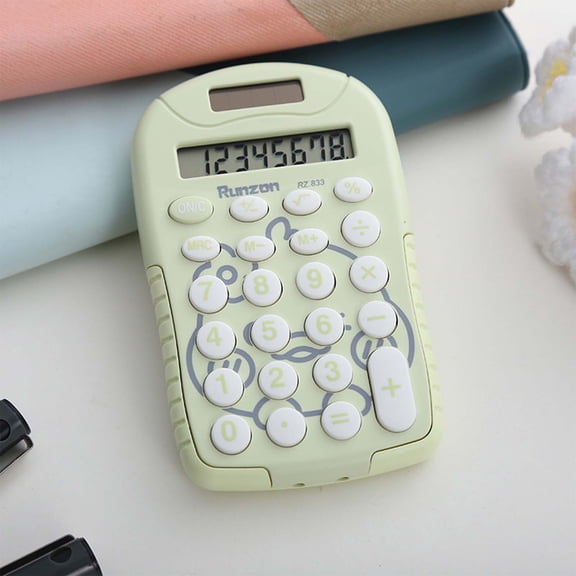 Mini 8-Digit Calculator, LCD Display, Portable Pocket Calculator for Home, Office & Everyday Use, Lightweight, Compact with Long-Lasting Battery 4.1x2.4x0.4in