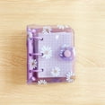 thumbnail image 1 of Mini A8 Loose-Leaf Notebook, Floral Daisy Pattern Refillable Travel Journal, Portable Small 3-Ring Binder Pocket Notepad B#006 Purple, 1 of 4