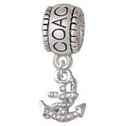 Mini AB Crystal Anchor - Coach Charm Bead