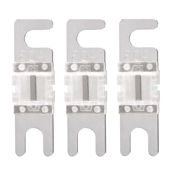 Mini ANL 80 Amp AFS Fuse for Marine Stereo Audio Video System Electronics - 3 Pack