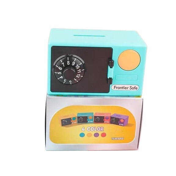 Mini ATM Piggy Bank with Password Protection Digital Cash Coin Saving Storage Box for Desktop Decor ,Cash Storage