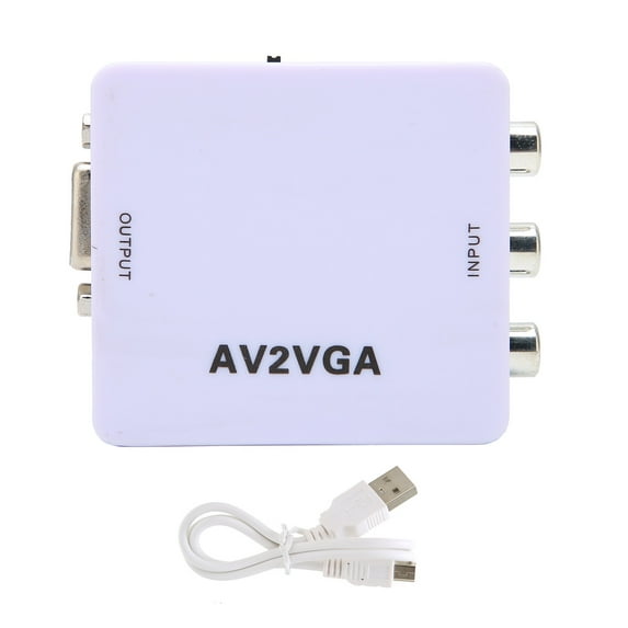 Mini AV to VGA 1920x1080 Adapter Transverter HD Video Converter for PC Laptop DVD