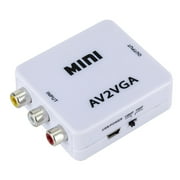 Mini AV2VGA Video Converter Convertor Box AV CVBS to VGA Video Converter Conversor with 3.5mm Audio to PC HDTV Converter