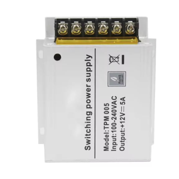 Mini Access Control Power Supply DC 12V 5A Aluminum Alloy Power Adapter Professional AC 100-240V Voltage Converter